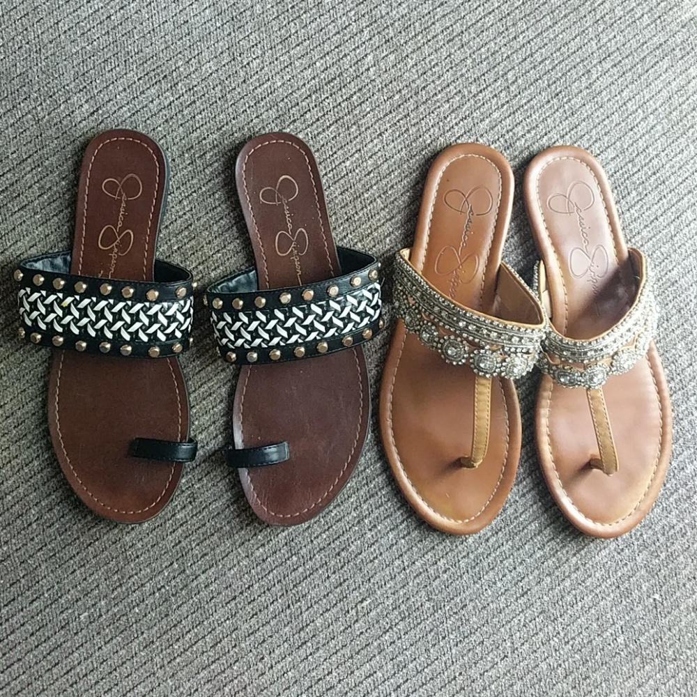*SOLD* Jessica Simpson Sandals Toe / Bling Size 9